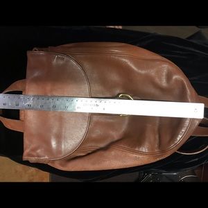 VINTAGE COACH BROWN LEATHER BACK PACK